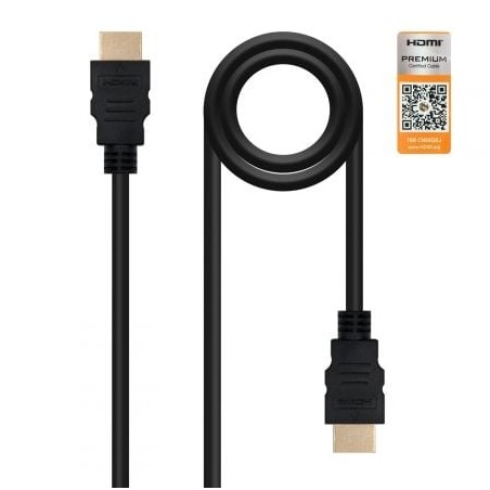 Cable hdmi 2.0 4k nanocable 10.15.3603/ hdmi macho - hdmi macho/ 3m/ certificado/ negro