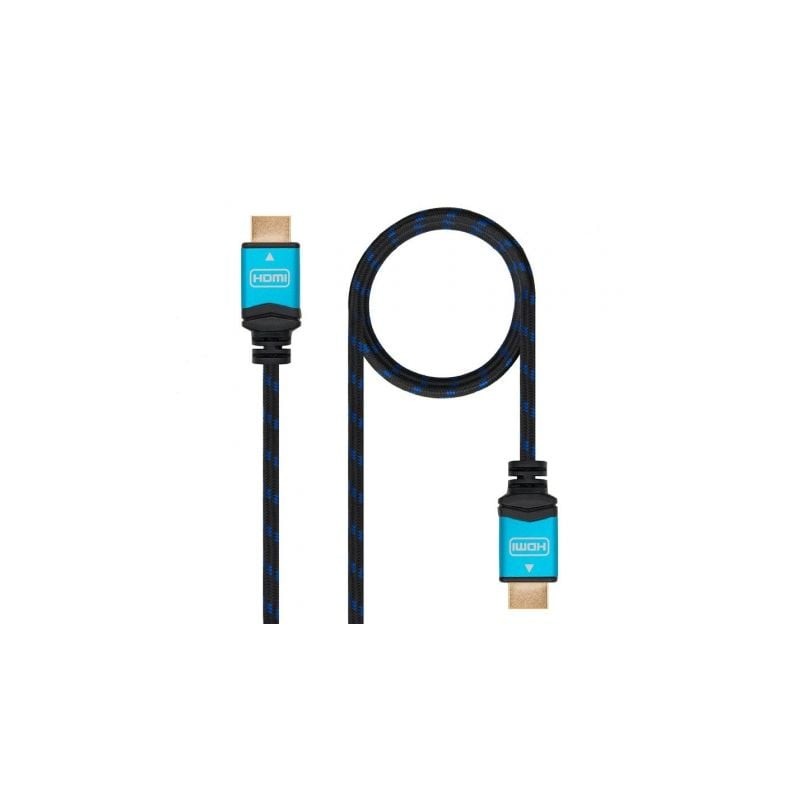 Cable hdmi 2.0 4k nanocable 10.15.3701/ hdmi macho - hdmi macho/ 1m/ negro/ azul