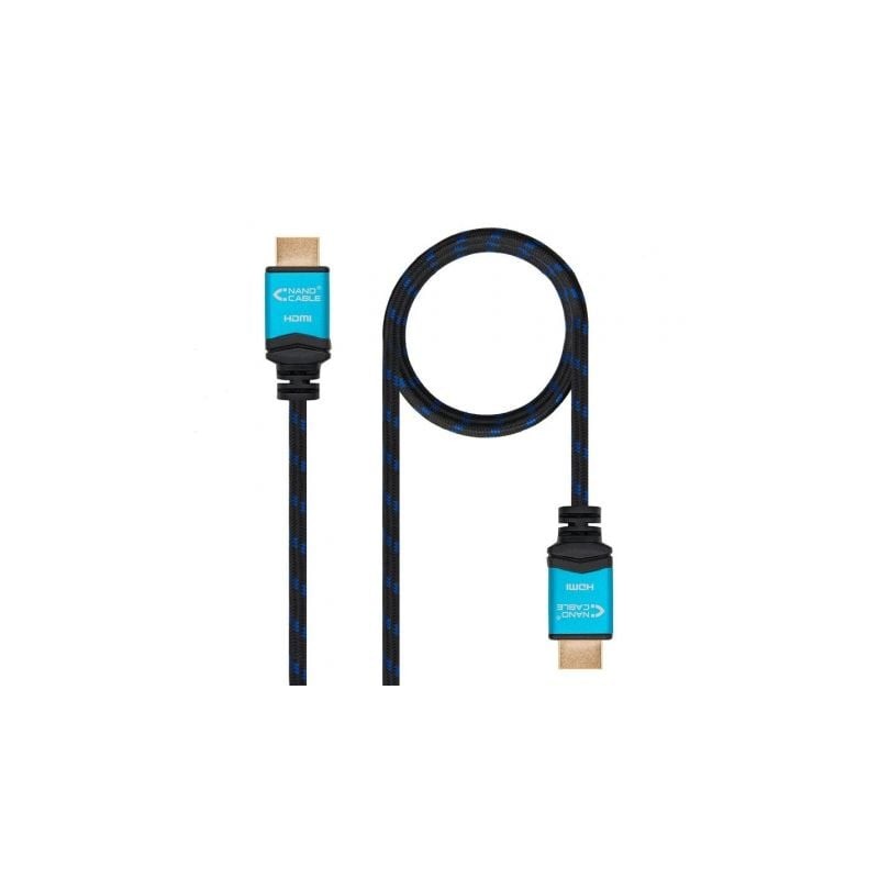 Cable hdmi 2.0 4k nanocable 10.15.3705/ hdmi macho - hdmi macho/ 5m/ negro/ azul