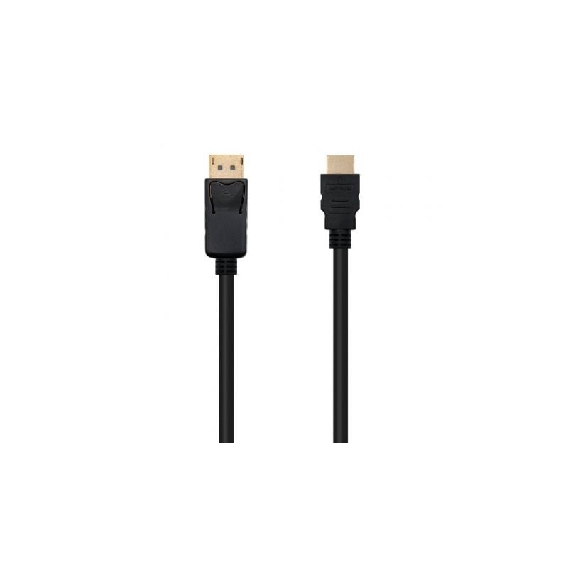 Cable conversor nanocable 10.15.4310/ displayport macho - hdmi macho/ 10m/ negro