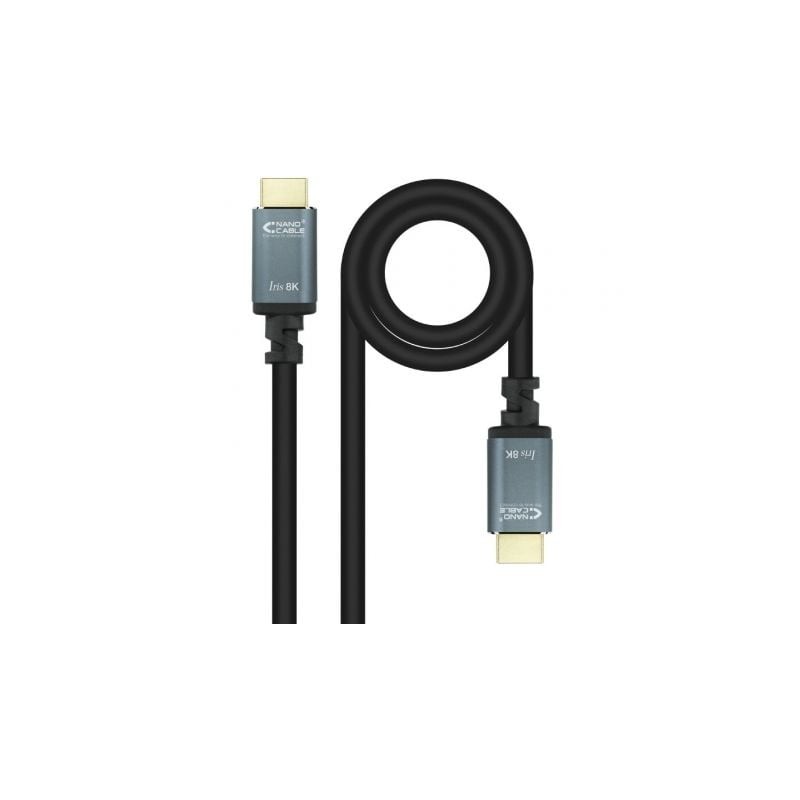 Cable hdmi 2.1 iris 8k nanocable 10.15.8010/ hdmi macho - hdmi macho/ 10m/ negro