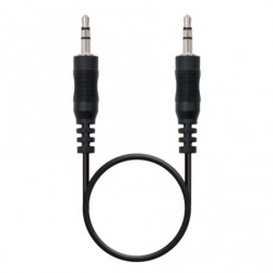 Cable estéreo nanocable 10.24.0100/ jack 3.5 macho - jack 3.5 macho/ 30cm/ negro