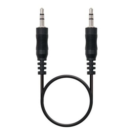 Cable estéreo nanocable 10.24.0100/ jack 3.5 macho - jack 3.5 macho/ 30cm/ negro