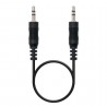 Cable estéreo nanocable 10.24.0100/ jack 3.5 macho - jack 3.5 macho/ 30cm/ negro