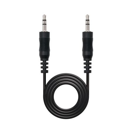 Cable estéreo nanocable 10.24.0103/ jack 3.5 macho - jack 3.5 macho/ 3m/ negro