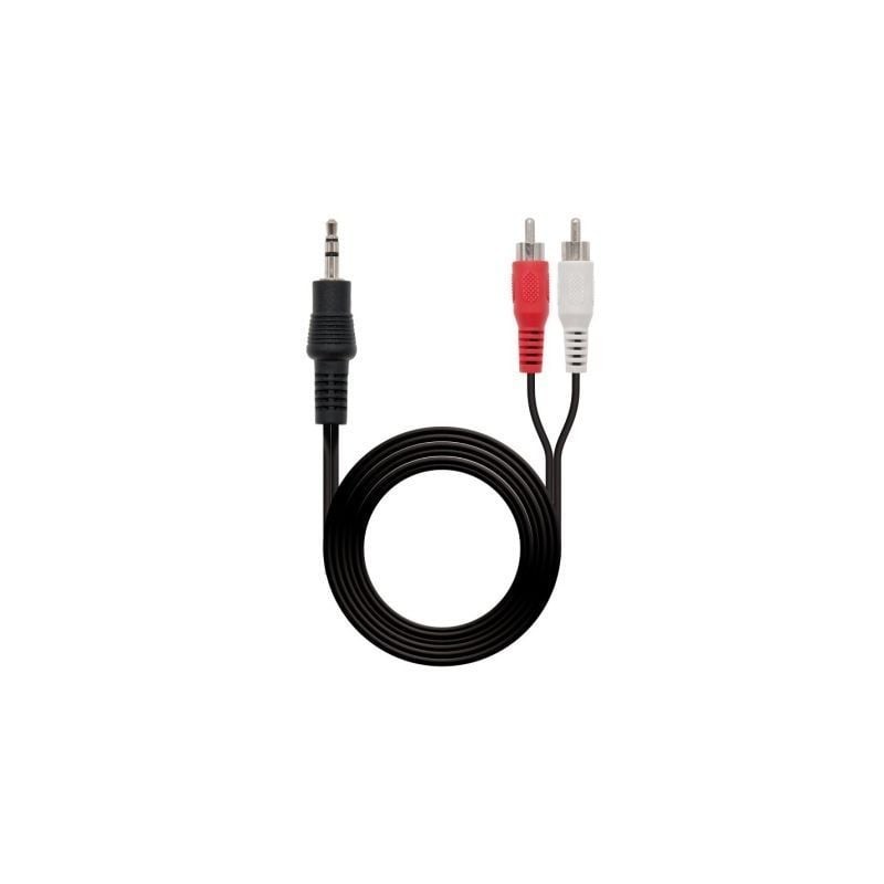 Cable estéreo nanocable 10.24.0301/ jack 3.5 macho - rca macho/ 1.5m/ negro