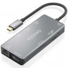 Docking usb tipo-c aisens asuc-9p018-gr/ 2xhdmi 4k/ 3xusb/ 1xrj45/ 1xlector tarjetas/ 1xusb tipo-c pd/ gris