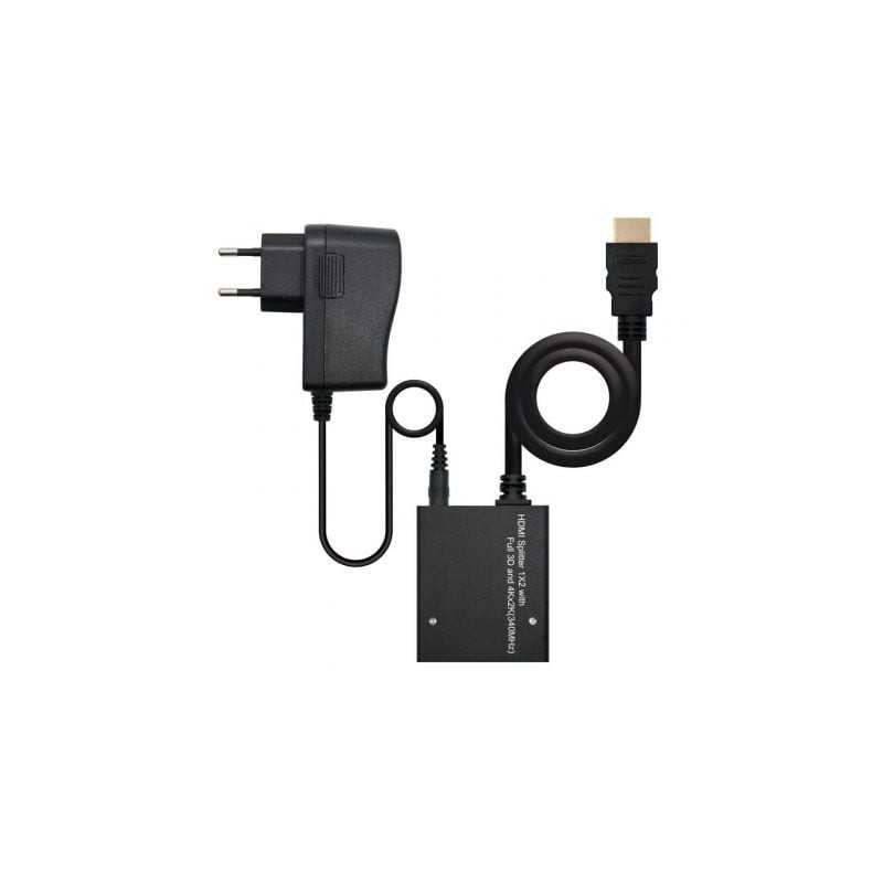 Duplicador hdmi nanocable 10.25.3502/ hdmi macho - 2x hdmi hembra