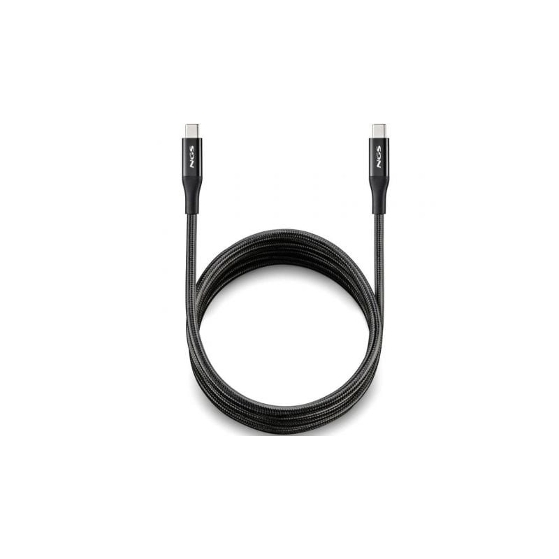 Cable usb 4.0 tipo-c ngs knot/ usb tipo-c macho - usb tipo-c macho/ hasta 240w/ 40gbps/ 2m/ negro