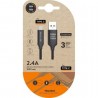 Cable usb 2.0 tipo-c tech one tech tec2003/ usb tipo-c macho - usb macho/ 480mbps/ 1m/ negro