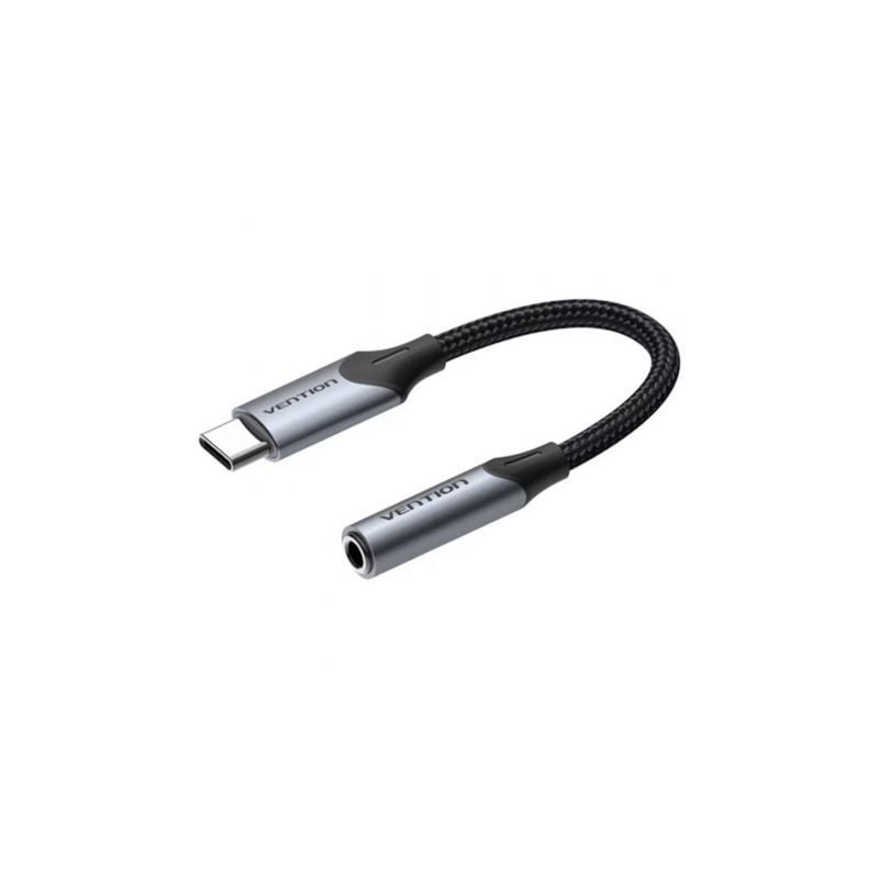 Conversor usb tipo-c vention bgjha/ usb tipo-c macho - jack 3.5 hembra/ 10cm