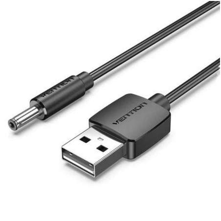 Cable alimentación vention cexbf/ usb macho - dc 3.5mm macho/ 1m/ negro