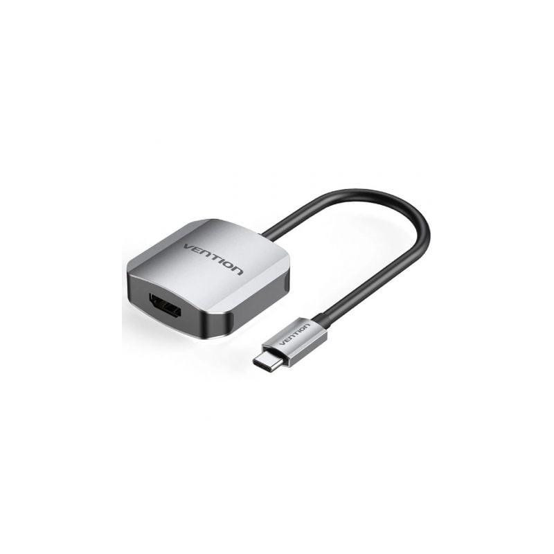 Conversor vention tdehb/ usb tipo-c macho - hdmi hembra/ 15cm/ plata