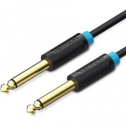 Cable mono vention baabf/ jack 6.5 macho - jack 6.5 macho/ 1m/ negro