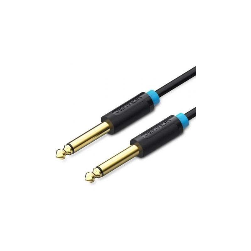 Cable mono vention baabf/ jack 6.5 macho - jack 6.5 macho/ 1m/ negro
