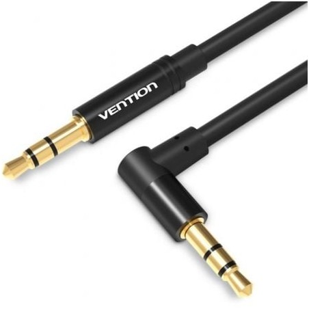 Cable estéreo vention bakbf-t/ jack 3.5 macho - jack 3.5 macho/ 1m/ negro