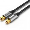 Cable de audio de fibra óptica vention bavhn/ 15m/ gris