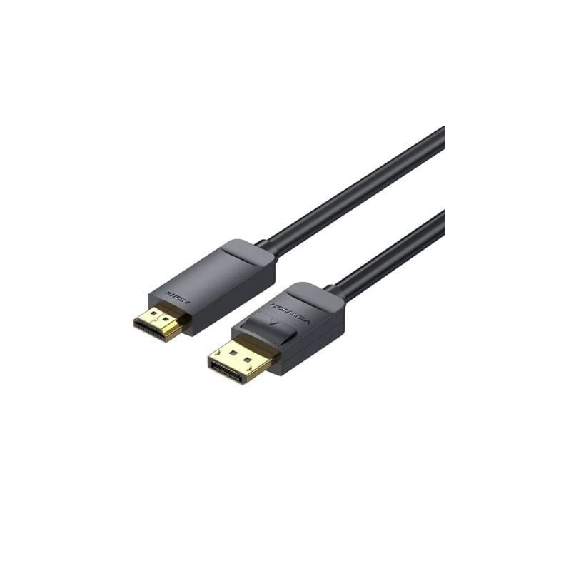Cable conversor vention hagbh/ displayport macho - hdmi 4k macho/ 2m/ negro