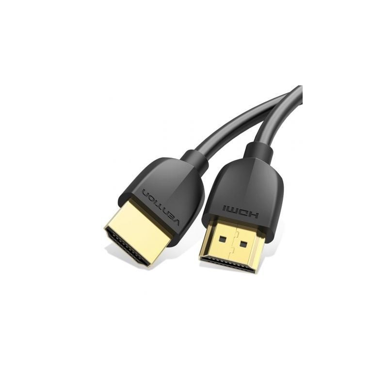 Cable hdmi 2.0 4k portatil vention aaibd/ hdmi macho - hdmi macho/ 50cm/ negro