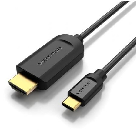 Cable conversor hdmi 1.4 4k vention cgubh/ usb tipo-c macho - hdmi macho/ 2m/ negro
