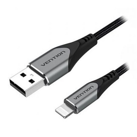 Cable usb 2.0 lightning vention labhf/ usb macho - lightning macho/ 480mbps/ 1m/ gris