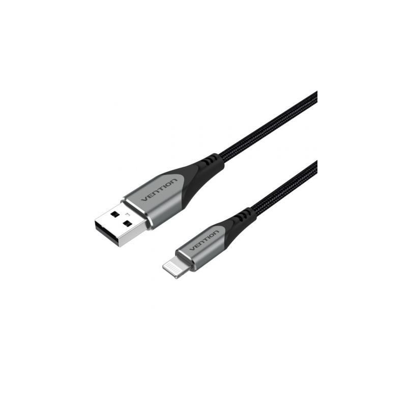 Cable usb 2.0 lightning vention labhh/ usb macho - lightning macho/ 2m/ gris