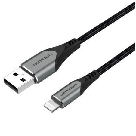 Cable usb 2.0 lightning vention labhh/ usb macho - lightning macho/ 2m/ gris