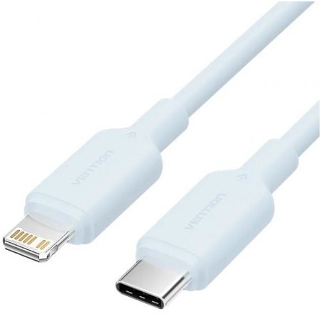 Cable usb 2.0 tipo-c lightning vention laksf/ usb tipo-c macho - lightning macho/ hasta 27w/ 480mbps/ 1m/ azul