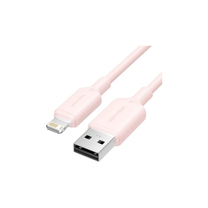 Cable usb 2.0 lightning vention lampf/ usb macho - lightning macho/ 480mbps/ 1m/ rosa