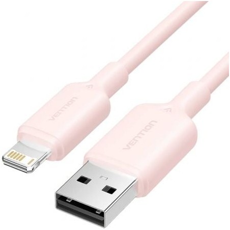 Cable usb 2.0 lightning vention lampf/ usb macho - lightning macho/ 480mbps/ 1m/ rosa