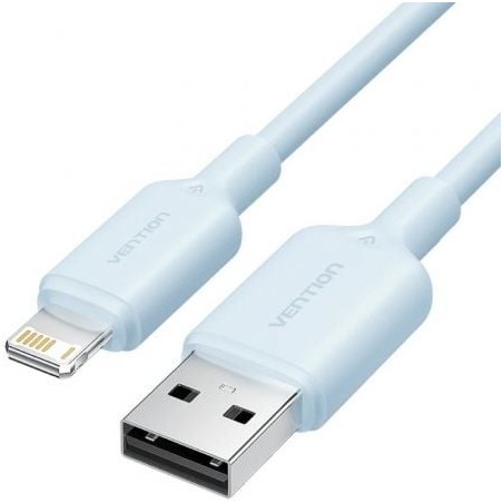 Cable usb 2.0 lightning vention lamsf/ usb macho - lightning macho/ 480mbps/ 1m/ azul