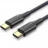 Cable usb 2.0 tipo-c 3a vention taubh/ usb tipo-c macho - usb tipo-c macho/ 480mbps/ 2m/ negro