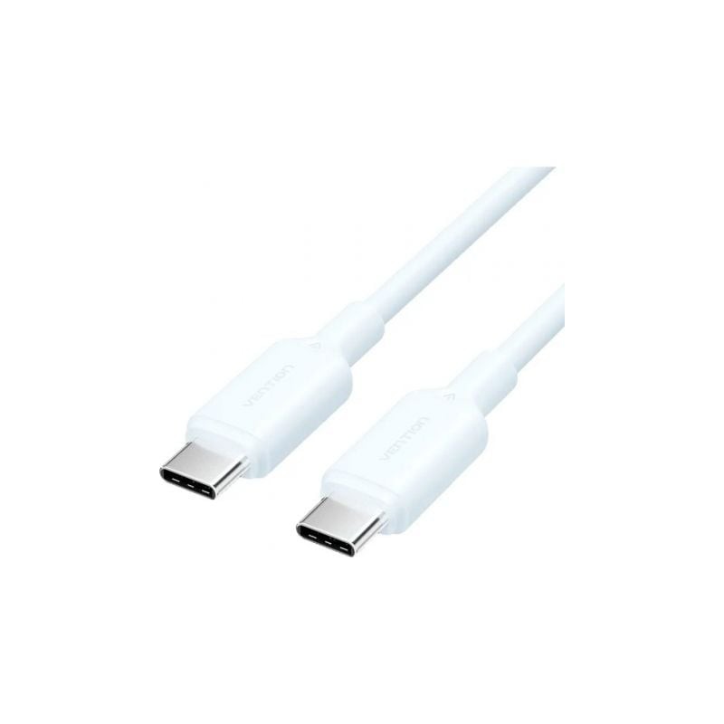 Cable usb 2.0 tipo-c 3a vention trcsh/ usb tipo-c macho - usb tipo-c macho/ hasta 60w/ 480mbps/ 2m/ azul