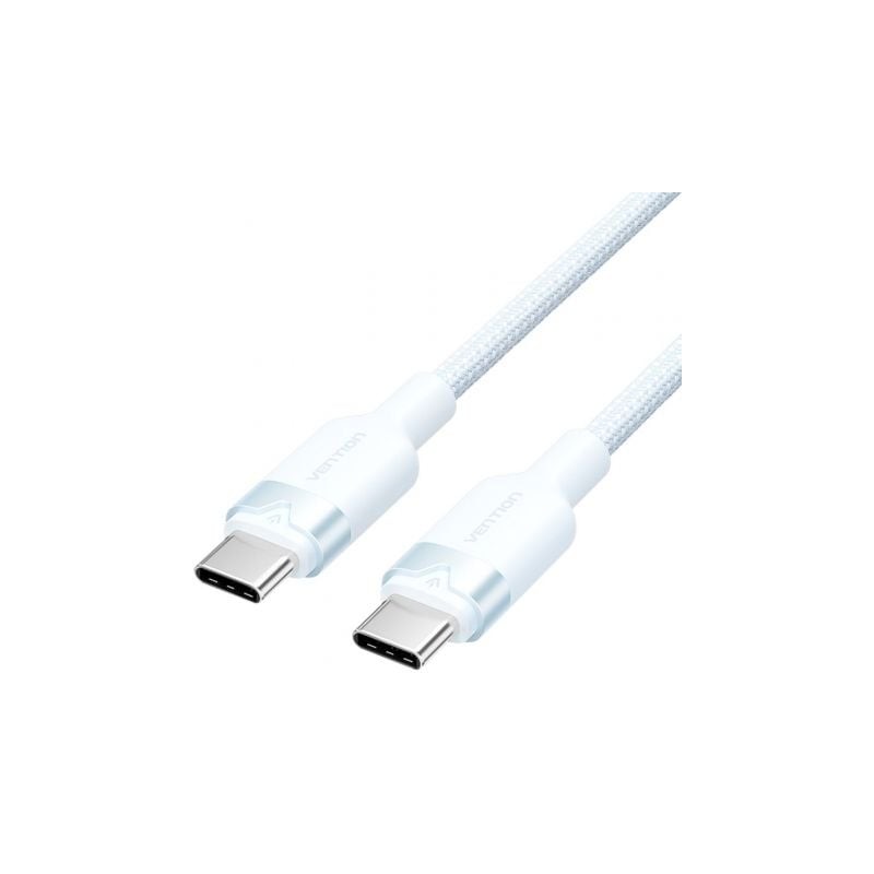 Cable usb 2.0 tipo-c 3a vention trdsf/ usb tipo-c macho - usb tipo-c macho/ hasta 60w/ 480mbps/ 1m/ azul