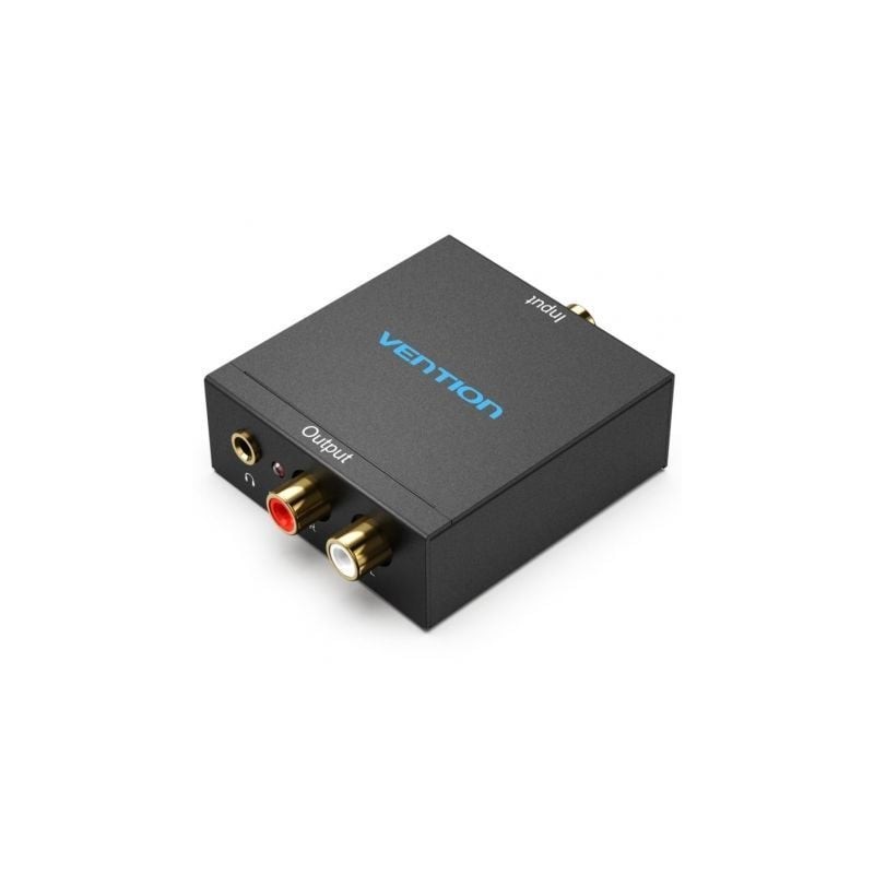 Convertidor de audio vention bdfb0-eu/ entrada toslink y rca/ salida 2x rca