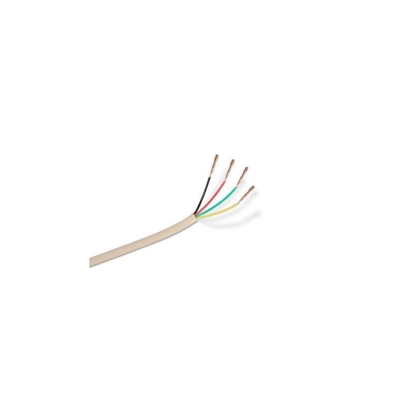 Bobina de cable de teléfono aisens a143-0321 4c/ 100m/ beige
