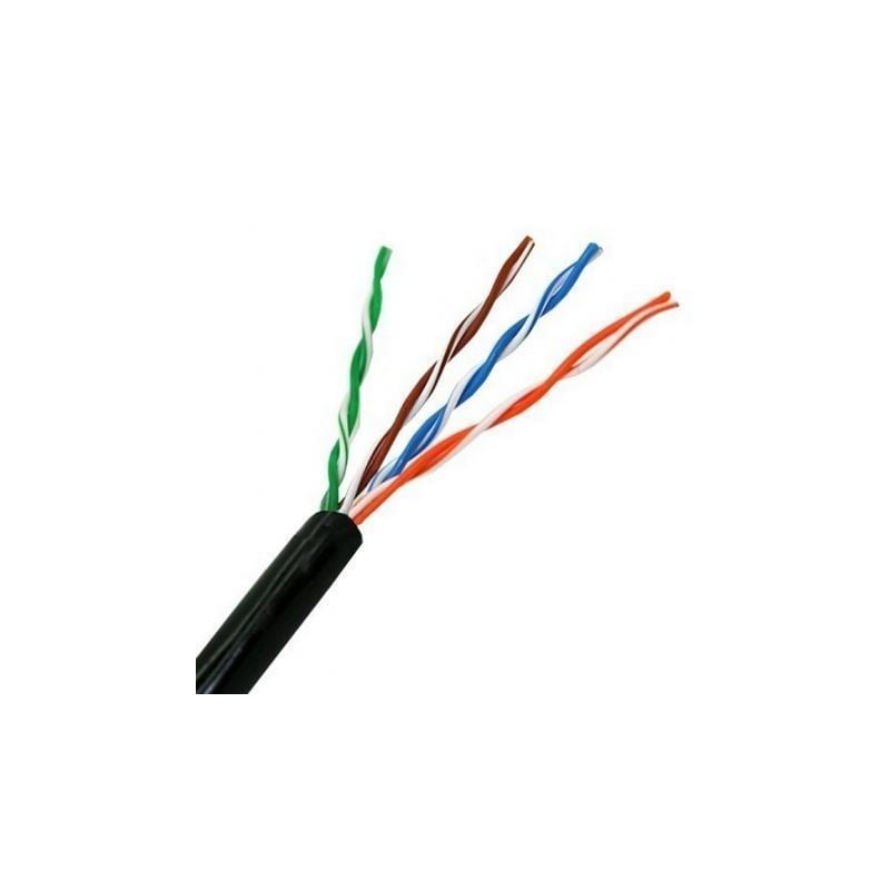 Bobina de cable rj45 para exteriores utp aisens a133-0213 cat.5e/ 305m/ impermeable/ negro