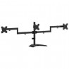 Soporte de sobremesa para 3 monitores aisens dt27tsr-287/ giratorio/ inclinable/ hasta 10kg