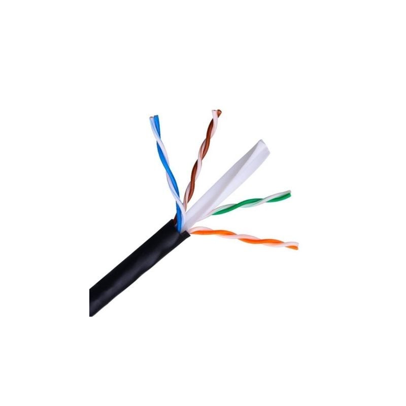 Bobina de cable rj45 para exteriores utp aisens a135-0263 cat.6/ 100m/ impermeable/ negro