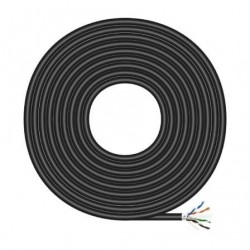 Bobina de cable rj45 para exteriores ftp awg24 aisens a135-0673 cat.6/ 100m/ impermeable/ negro