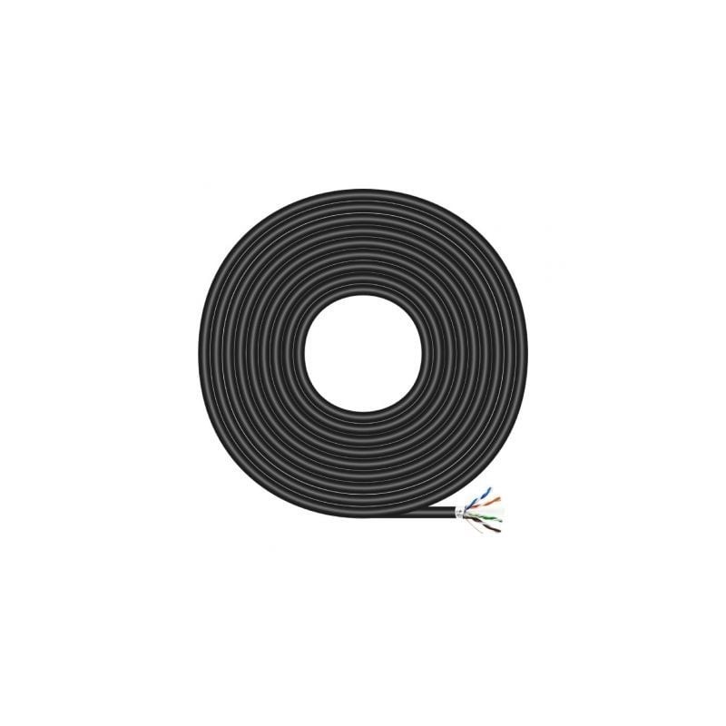 Bobina de cable rj45 para exteriores ftp awg24 aisens a135-0674 cat.6/ 305m/ impermeable/ negro
