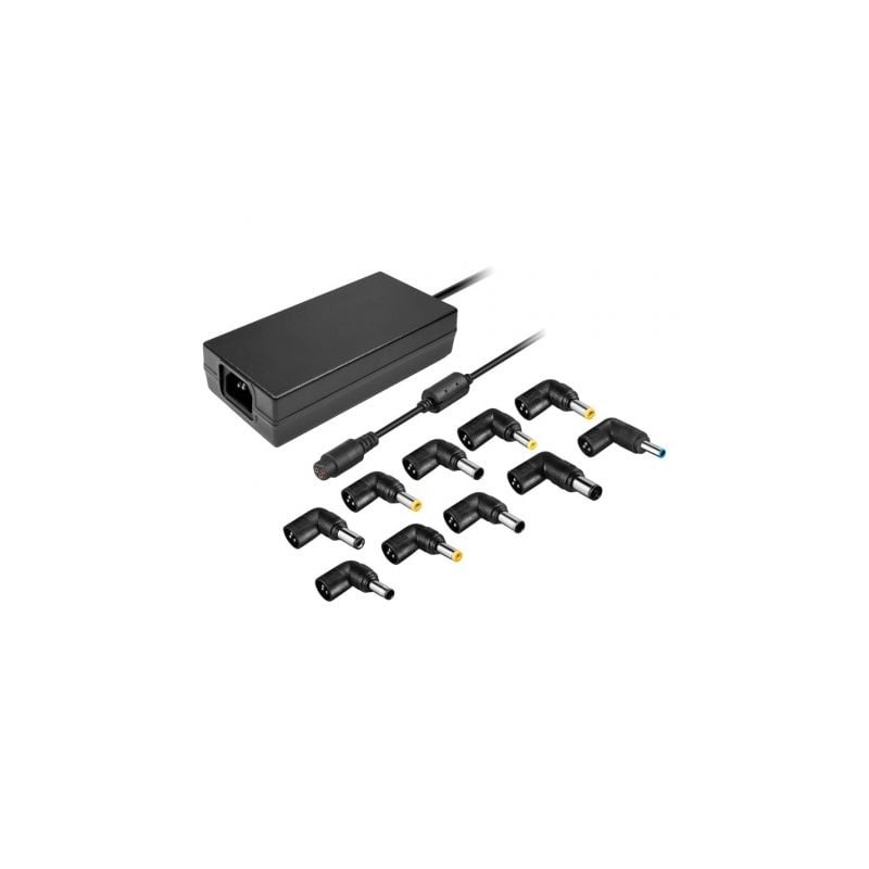 Cargador de portátil leotec notebook/ 120w/ automático/ 10 conectores/ voltaje 12-20v