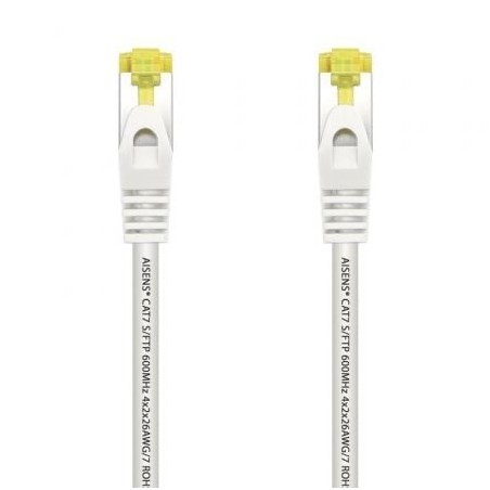 Cable de red rj45 sftp aisens a146-0489 cat.7/ 50cm/ blanco