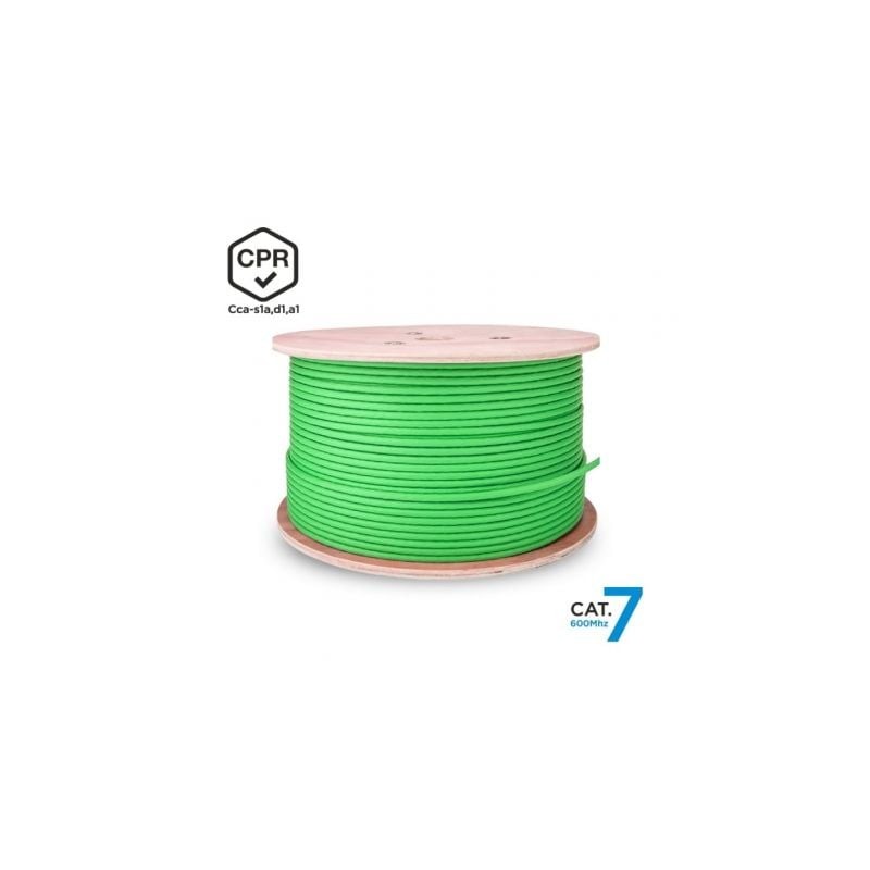 Bobina de cable rj45 sftp awg23 lszh cpr cca aisens a146-0667 cat.7/ 305m/ verde