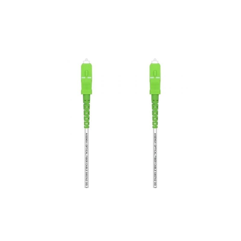 Cable de fibra óptica g657a2 3.0 aisens a152-0498/ lszh/ 10m/ blanco