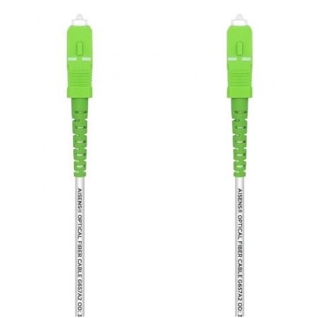 Cable de fibra óptica g657a2 3.0 aisens a152-0498/ lszh/ 10m/ blanco