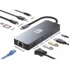 Docking usb tipo-c leotec leds03/ 3xusb/ 1xusb tipo-c pd/ 1xhdmi 4k/ 1xdisplayport/ 1xvga/ 1xaudio/ 1xrj45/ 1xlector tarjetas