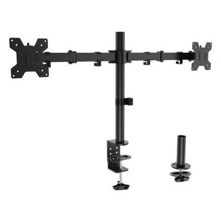 Soporte de mesa para 2 monitores aisens dt32tsr-279/ giratorio/ inclinable/ hasta 10kg