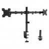 Soporte de mesa para 2 monitores aisens dt32tsr-279/ giratorio/ inclinable/ hasta 10kg