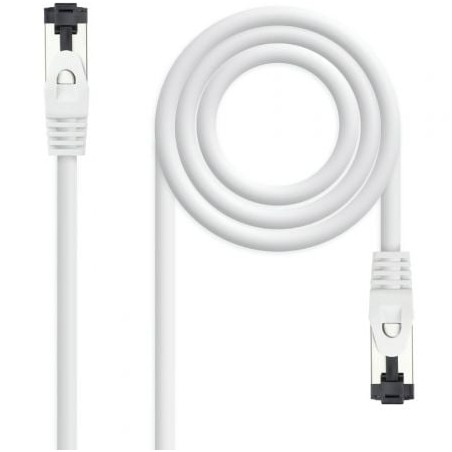 Cable de red rj45 sstp nanocable 10.20.2001-w cat.8.1/ 1m/ blanco
